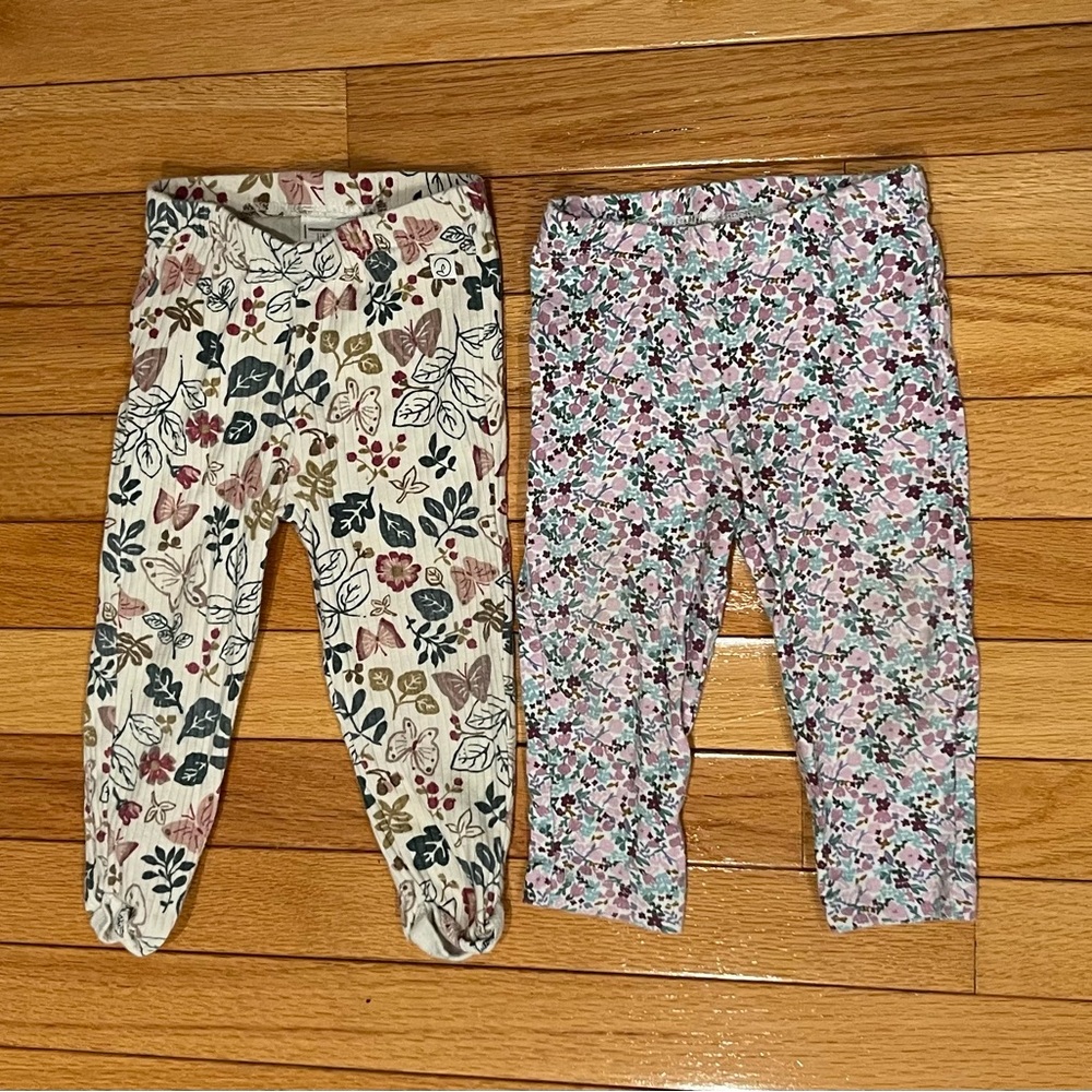 Floral Print Kids Leggings Set -12 mo